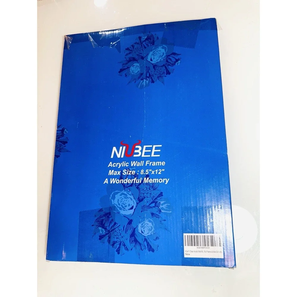 NIUBEE Frame 8.5 x 12 in Wall Acrylic Floating Picture Clear Frameless Display